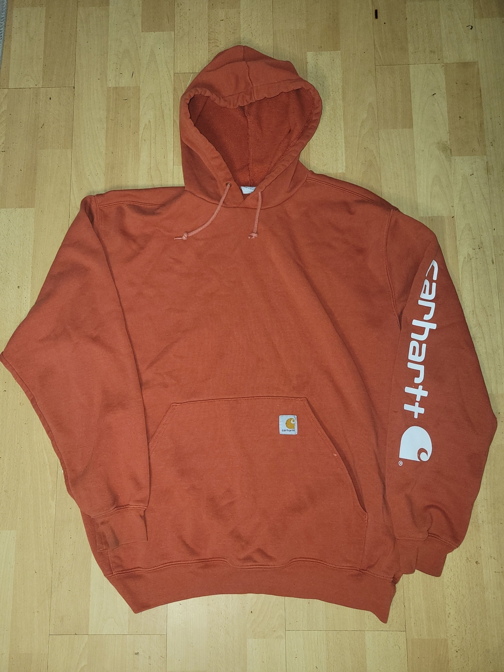 Carhartt Men's Crewneck Hoodie in Rust